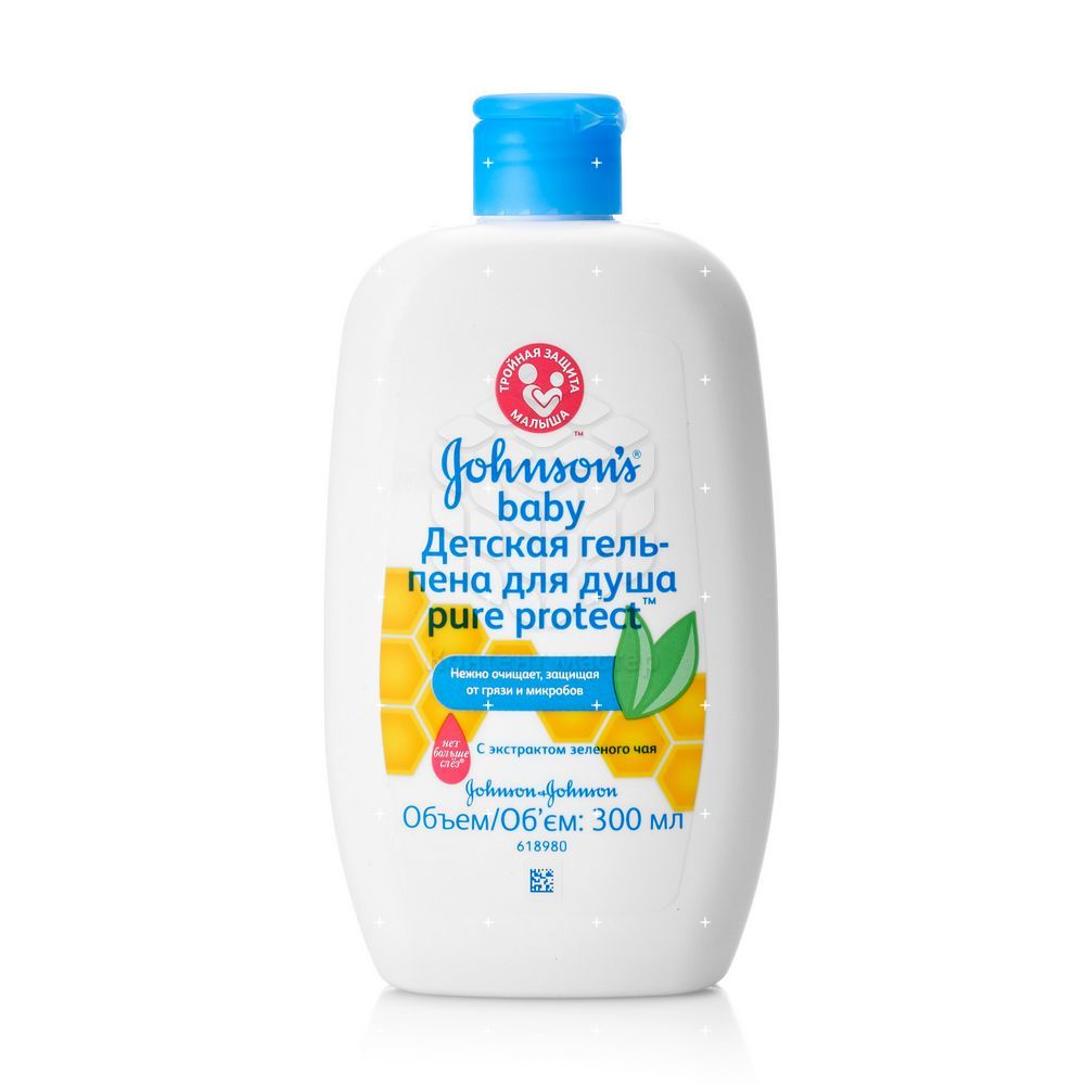 Baby гель. Гель-пена для душа Pure protect детская 300мл. Johnson's Baby Pure protect гель-пена для душа. Гель для душа джонсонс бэби. Пена Johnson's Baby для купания Johnson’s Baby 3574660696264.